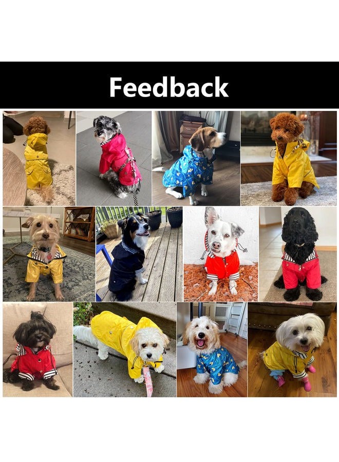 Morezi Dog Zip Up Dog Raincoat with Reflective, Rain/Water Resistant, Adjustable Drawstring, Removable Hood, Stylish Premium Dog Raincoats - Red - XS - Image 2