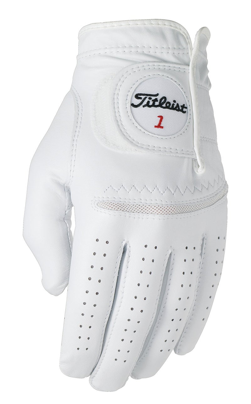 Titleist قفاز جولف Titleist Perma Soft للرجال اليد اليسرى اللؤلؤي، الأبيض (صغير، يُرتدى على اليد اليسرى) - Image 1