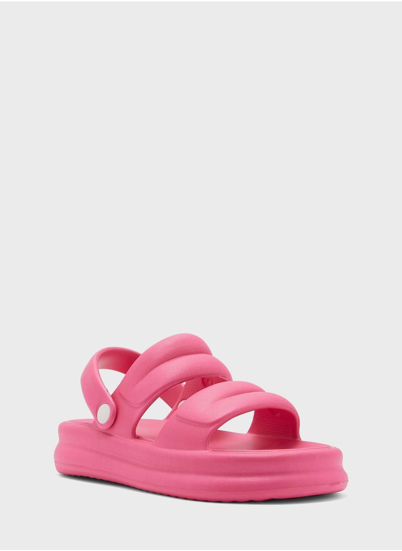 Ginger - Platform Double Strap Slides - Image 1
