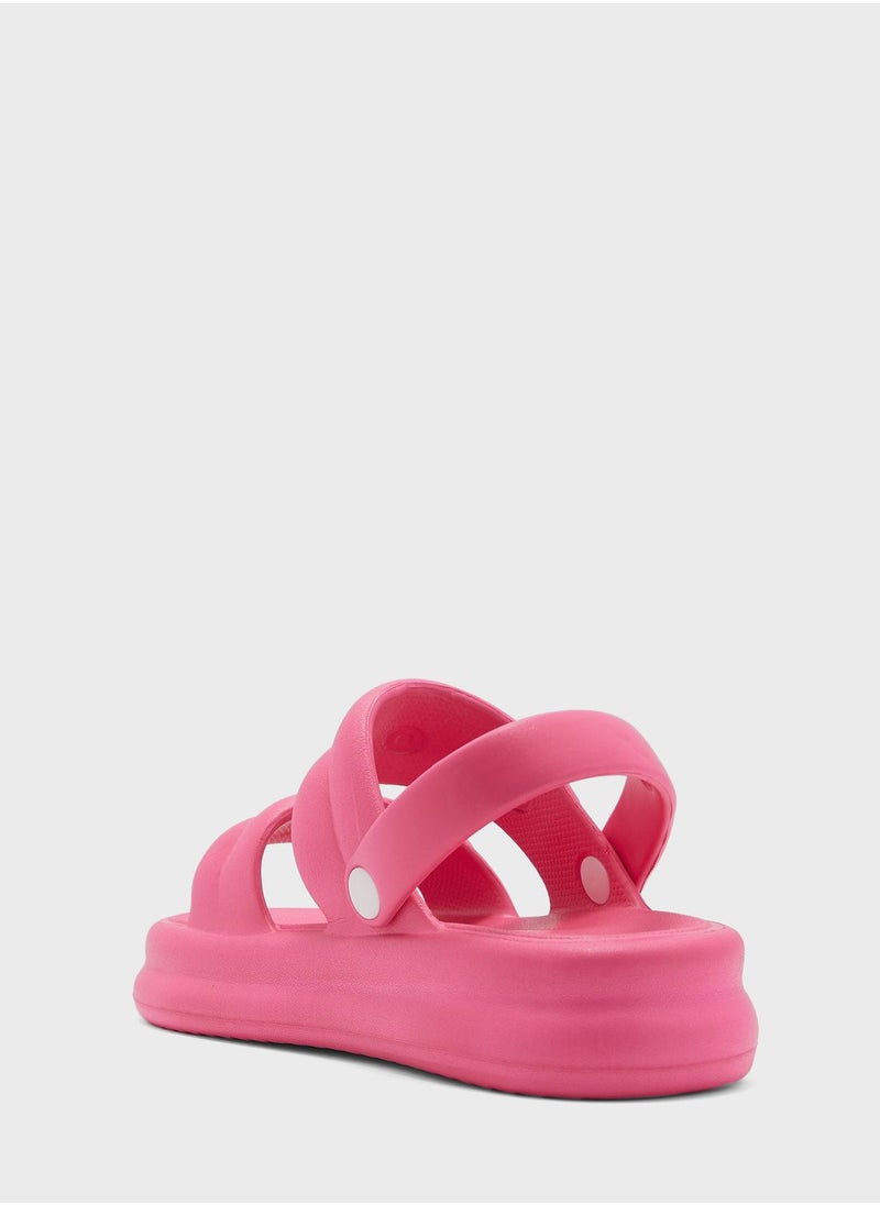 Ginger - Platform Double Strap Slides - Image 1