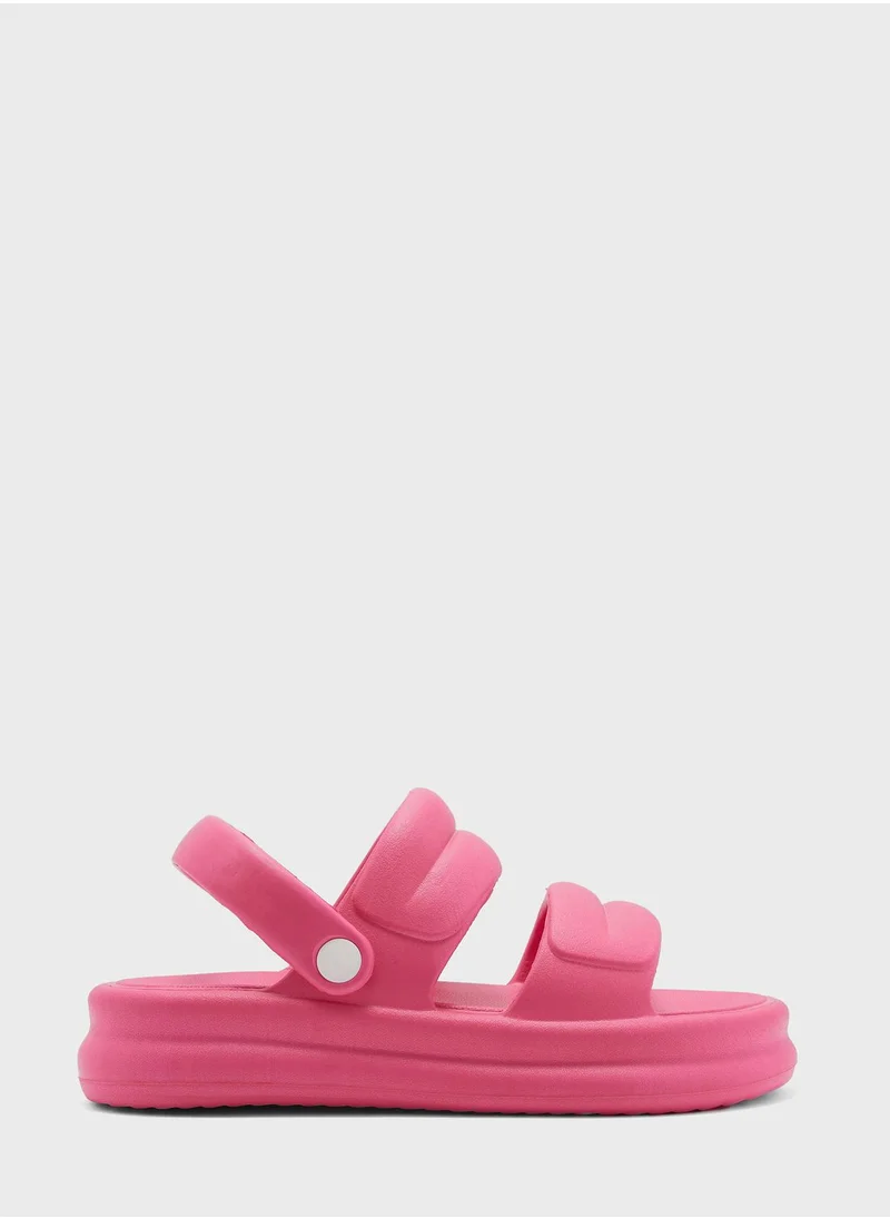 Ginger Platform Double Strap Slides