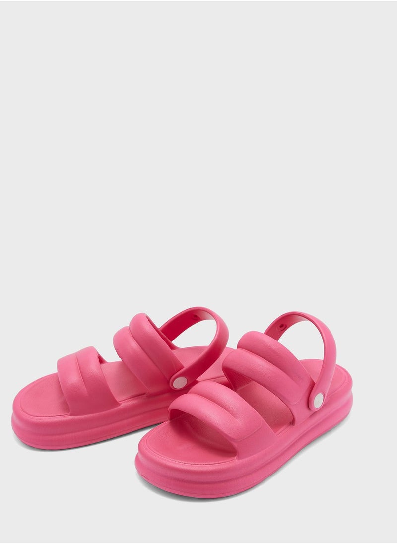 Ginger - Platform Double Strap Slides - Image 1