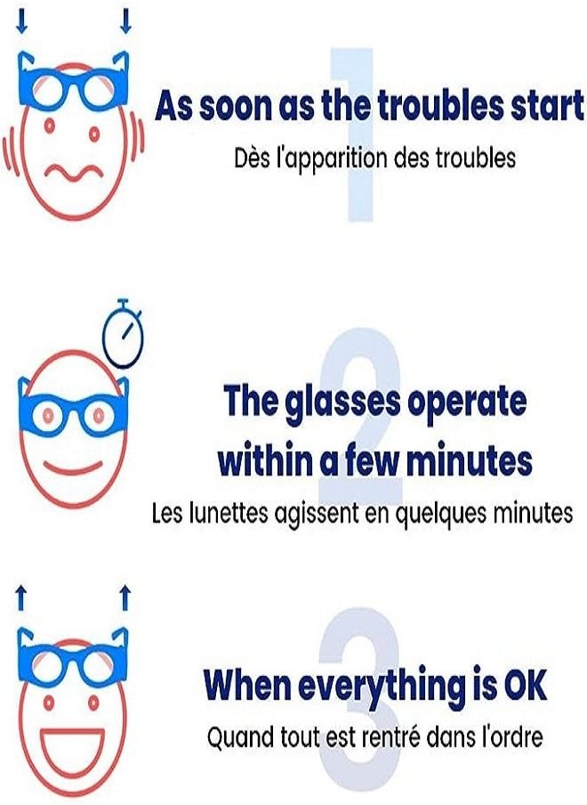 Generic - Anti- Motion Sickness Glasses, Raised Airsick Sickness Seasickness Glasses for Sport Travel Gaming, Ultra-Light Portable Nausea Relief Glasses, No Lens Liquid Glasses for Adults or Kids - Image 1