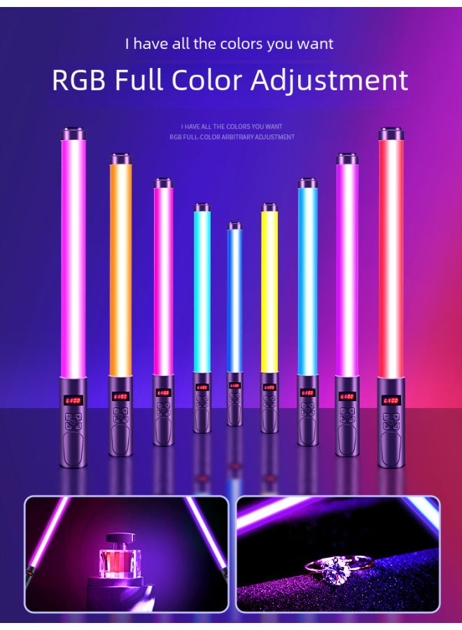 عصا إضاءة Rgb محمولة باليد، ملء الضوء، إضاءة التصوير المباشر، صورة التصوير الفوتوغرافي، صورة LED للجو، لون مصدر الضوء: 【محمول رئيسي】 عصا ملحقة للضوء + حامل مصباح 2 متر (تحمل طويل | لون RGB كامل) - Image 3