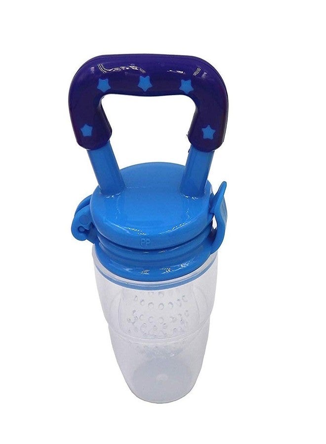 Crawl'in Baby Soother BPA-Free Silicone Food Nibbler for Fruit and Veggie with Rattle Handle (Multicolour, 0-24 Months) (Pack of 1) (Blue Soother) - Image 4