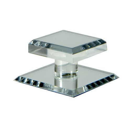 Mirart 1-1/2 x 2 Pull Handle, Self Stick Square Acrylic Mirror Knob (1) - Image 1