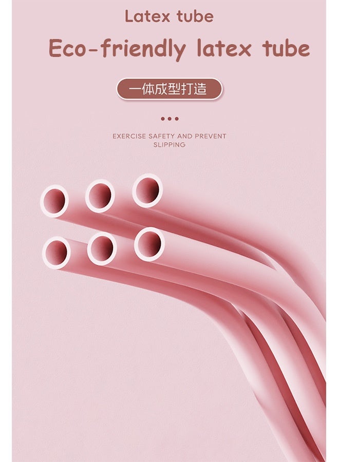 Photon شريط مقاومة على شكل رقم 8، حبل مرن من السيليكون على شكل 8 كلمات، أشرطة تمدد للكتف، تمارين بيلاطس للعلاج الطبيعي وتمارين الصالة الرياضية المنزلية (وردي) - Image 5