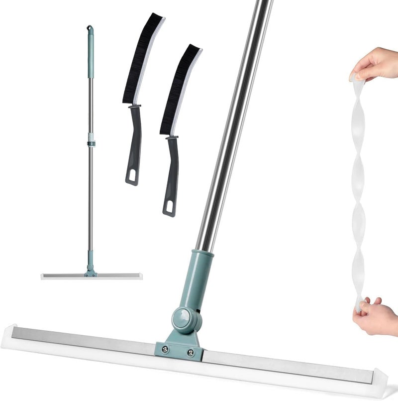 Dukaan 50 cm Wide Heavy Duty Multifunctional Wiper for Bathroom Floor Squeegee with 110 cm Long Handle Adjustable and Silicone Strips,Water Drying 180 Degree Rotating,Viper for Home Cleaning (X Large) - Image 1