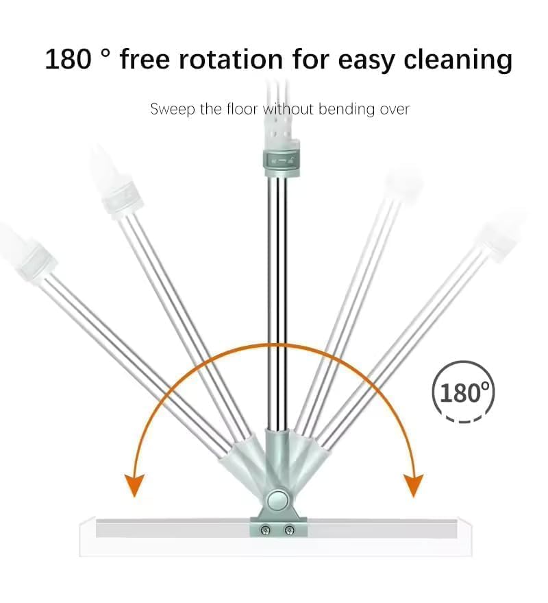 Dukaan 50 cm Wide Heavy Duty Multifunctional Wiper for Bathroom Floor Squeegee with 110 cm Long Handle Adjustable and Silicone Strips,Water Drying 180 Degree Rotating,Viper for Home Cleaning (X Large) - Image 3