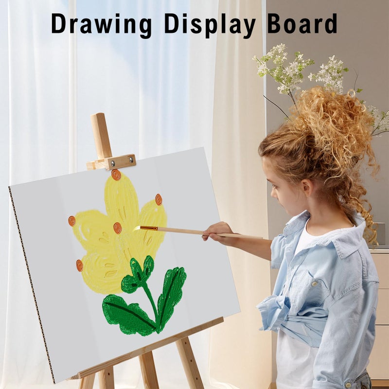 HAUTOCO 12 Pack Trifold Poster Board 26'' x 15.74'' Medium Tri Fold Project Boards White Corrugated Presentation Cardboard for Science Fairs, School Projects, Event Displays, Business - Image 5