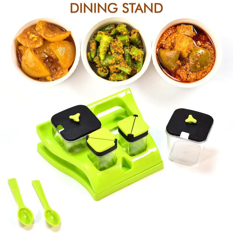 ATEVON Aachar Pickle Container/Masala Tray - Plastic, Dining Spice Stand - Image 3