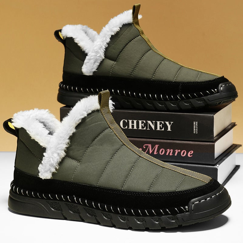 2025 Winter High-Top Cotton Shoes Men'S Large Size Plus Velvet High-Top Men'S Shoes Men'S Warm Northeast Snow Boots - Image 3
