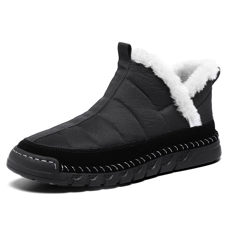 2025 Winter High-Top Cotton Shoes Men'S Large Size Plus Velvet High-Top Men'S Shoes Men'S Warm Northeast Snow Boots - Image 1