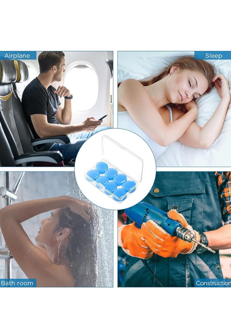 Generic Reusable waterproof and soundproof silicone earplugs, suitable for sleep, study, swimming, airplane, and concert protective covers, 16 pieces  - Image 3