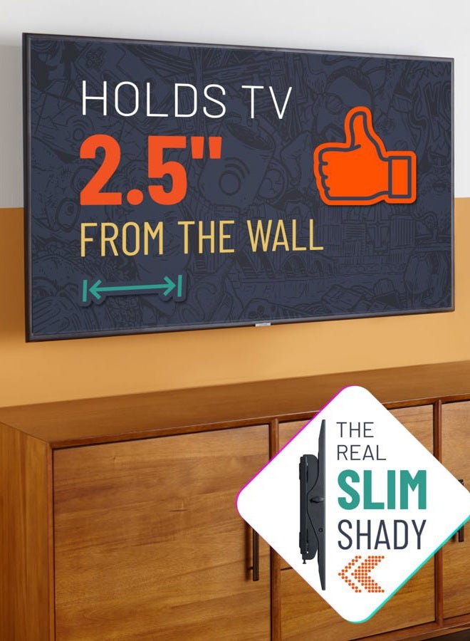 ECHOGEAR Tilting TV Wall Mount with Low Profile Design for 32-70 inch TVs - Eliminates Screen Glare with 15º of Smooth Tilt - Easy Install with All Hardware Included - EGLT1-BK - Image 5