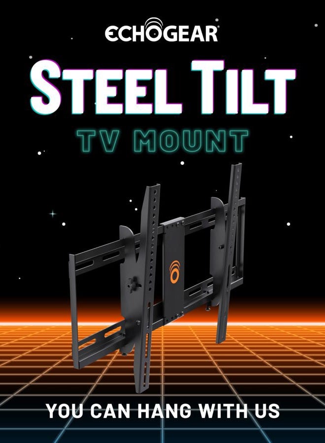 ECHOGEAR Tilting TV Wall Mount with Low Profile Design for 32-70 inch TVs - Eliminates Screen Glare with 15º of Smooth Tilt - Easy Install with All Hardware Included - EGLT1-BK - Image 2