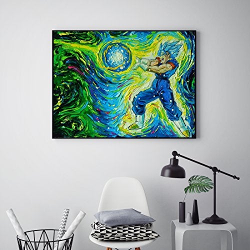 Uhomate Dragon Cartoon Wall Decor Vincent Van Gogh Starry Night Posters Home Canvas Wall Art PrintNursery Decor Living Room Wall Decor A091 (8X10) - Image 2