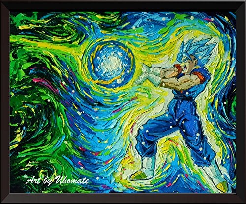 Uhomate Dragon Cartoon Wall Decor Vincent Van Gogh Starry Night Posters Home Canvas Wall Art PrintNursery Decor Living Room Wall Decor A091 (8X10) - Image 1