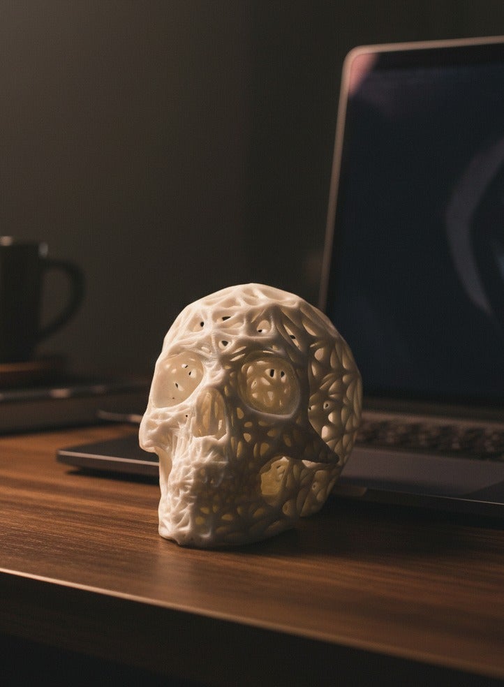 أخوة ثلاثي الأبعاد ديكور جمجمة بتصميم فورونوي عصري – قطعة ديكور فنية مميزة للمكتب والمنزل - Image 1