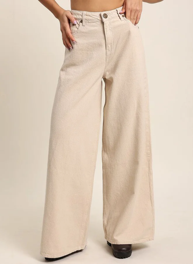 Take Two Women High Rise Cotton Wide Leg Jeans By Bene Kleed