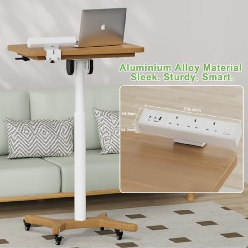 Desk Power Socket with 65W USB-C Aluminium Alloy Desktop Power Strip with 3 UK Plugs 3 USB Ports Overload Protection Switch 1.8M Cable Surge Protection for Office and Home - Image 4