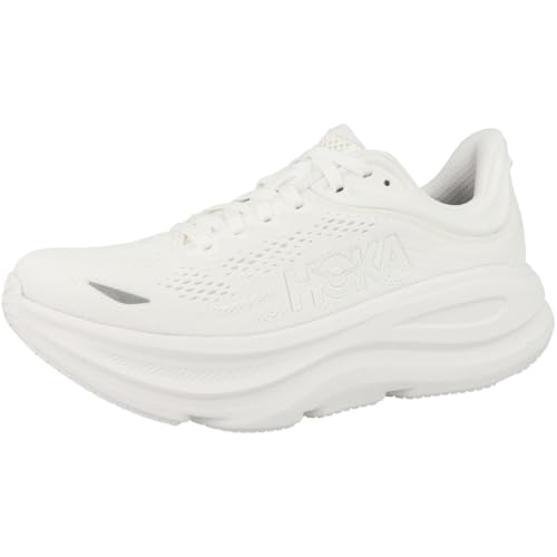 Hoka Women's Bondi 9 Sneaker, White/White, 9.5 - Image 4