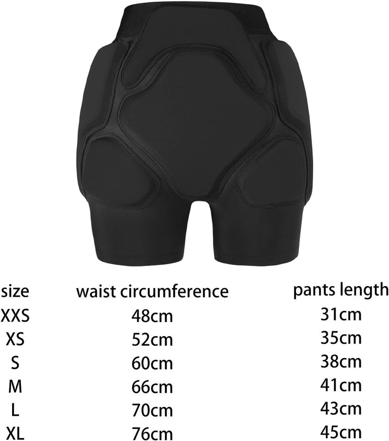 Padded Shorts with Double Layer Padding Impact Resistance Hip Buttock Guard Shock Absorbing Polyester Sponge for Children Snowboard Ski - Image 3
