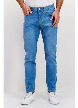 Men Slim Fit Wash Stretchable Jeans, Blue