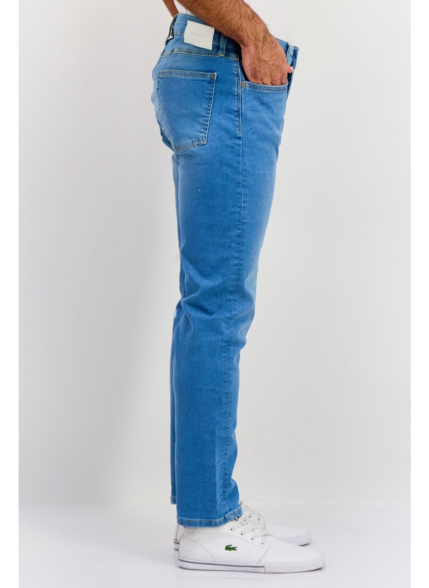 ESPRIT - Men Slim Fit Wash Stretchable Jeans, Blue - Image 1