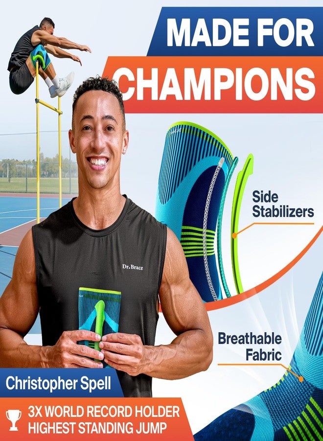 DR. BRACE ELITE Knee Brace with Size Stabilizer (2 Pack) Knee Brace for Women & Men, Workout, Sports, Daily Knee Compression Sleeve for Maximum Knee Pain Support & Fast Recovery (Zeus, Medium) - Image 3