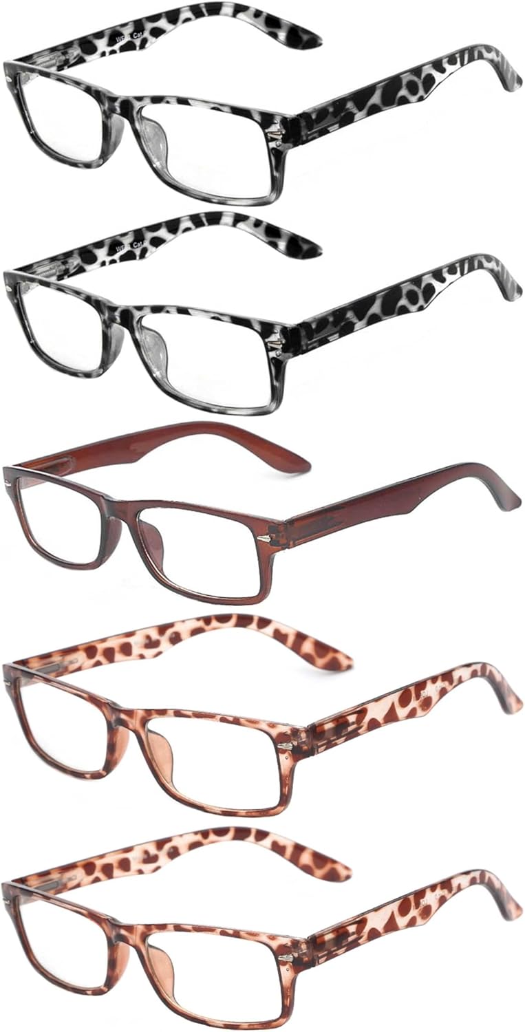 OWL Retro Fashion Style Narrow Rectangular Frame Clear Lens Eyeglasses - Image 1