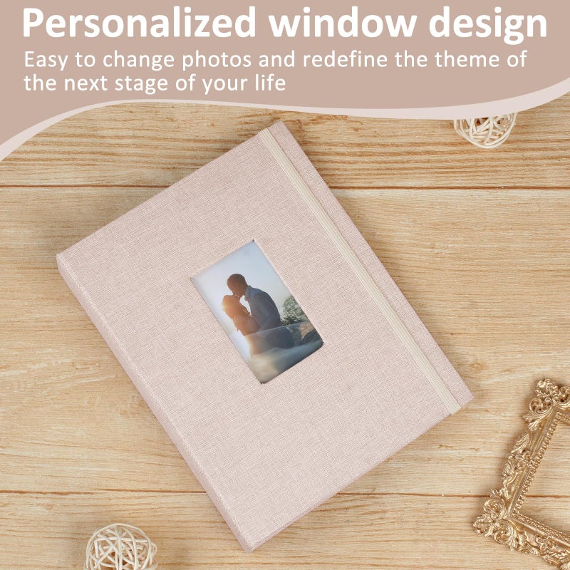 vivinin 2PCS Polaroid Photo Album, 2x3 Inch Pockets Mini Photo Album for 104 Pockets Hold 208 Pictures, Linen Hardcover Polaroid Album Book for Photos Family Anniversaries Baby Vacations (Off-white) - Image 5