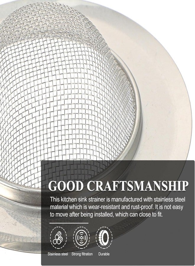 COOFANDY 2 pcs Stainless Steel Sink Strainer, Steel Jaali Drain Protector, Mesh Kitchen Drain Basin Basket, Perfect for Most Sink Drains, Rust Free, Thicken Edge, Fast Flow and Effective - Image 3