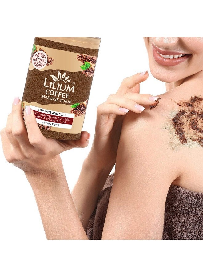 Lilium Foaming Massage Scrub Coffee 900ml | Shea & Cocoa Butter, Reduces Wrikles & Fines Lines | Infused With Nourishing Oils & Antioxidants | Silky Smooth Skin For Face & Body, All Skin Types - Image 5