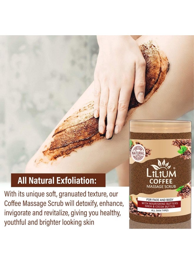 Lilium Foaming Massage Scrub Coffee 900ml | Shea & Cocoa Butter, Reduces Wrikles & Fines Lines | Infused With Nourishing Oils & Antioxidants | Silky Smooth Skin For Face & Body, All Skin Types - Image 3