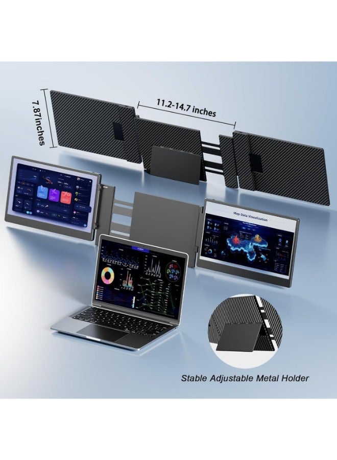 V2COM 14" FHD 1080P IPS Triple Portable Monitor for Laptop – HDMI/USB-A/USB-C Plug & Play, Compatible with Windows/Mac/Android/ChromeOS/Switch/PS5 - Image 4