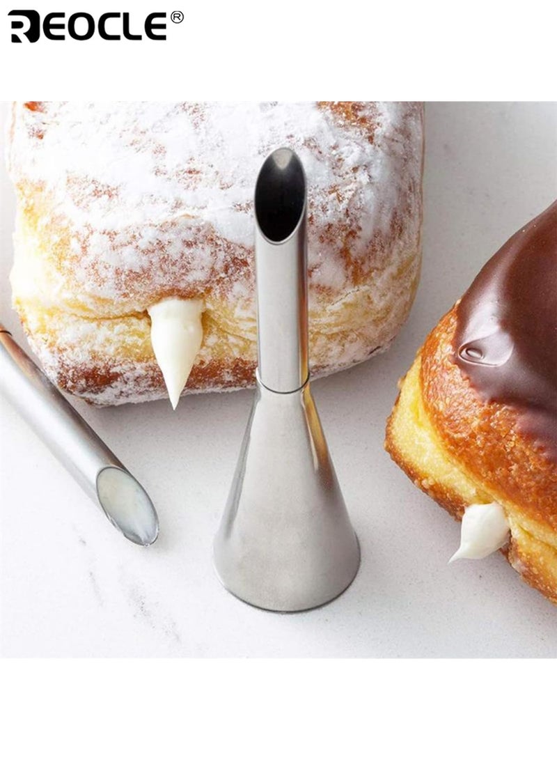 REOCLE 3PCS Metal Piping Tips with 3 Different Sizes 304 Stainless Steel Icing Nozzles with Durability Design for Cake Cupcake Decorating Baking Kitchen Use - Image 3