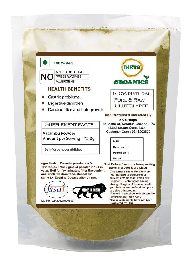 DIETS ORGANICS - Vasambu Powder/Acrous Calamus/Sweet Flag Powder-100 Gms Pack Of 1 - Image 1