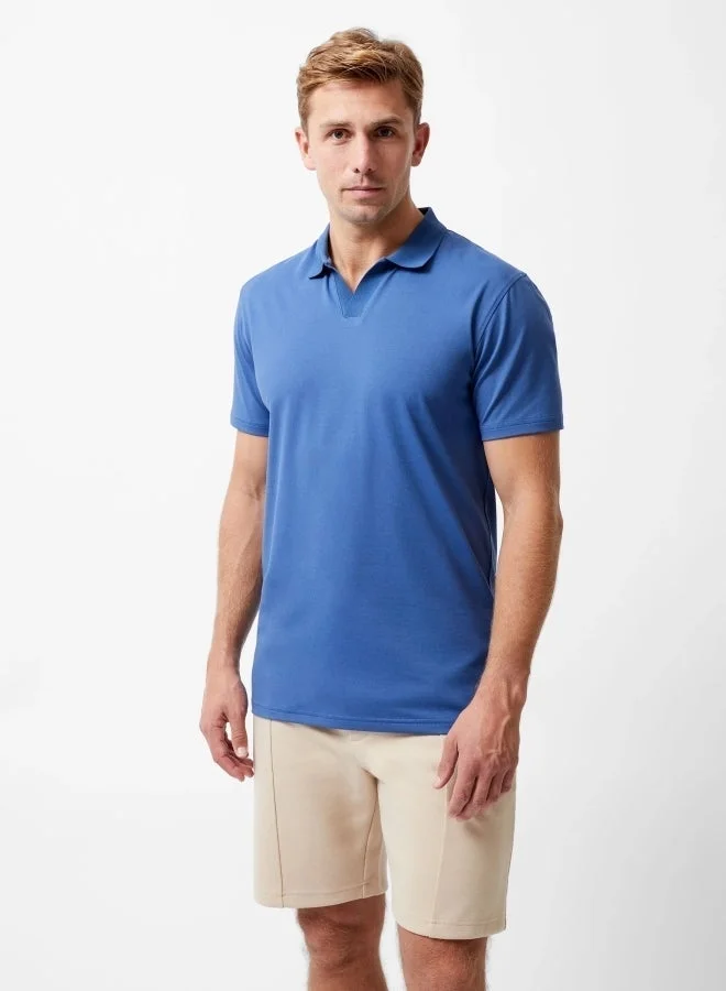 French Connection Stretch Short Sleeve Trophy Polo Shirt