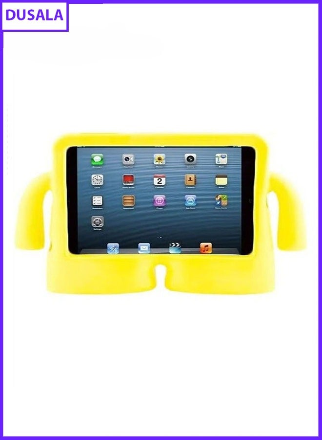 DUSALA Kids Shock‑Proof EVA Case with Handle & Stand for iPad Mini 7 Bright Durable Cover(Yellow)