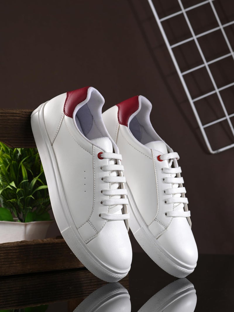 Centrino Women Casual Sneaker | Ultra Soft Cushion | Trendy & Lightweight Design | Low Top Flat Sole | Colorblock Sneakers | White Sneakers Girl Shoes 7601-5 - Image 2