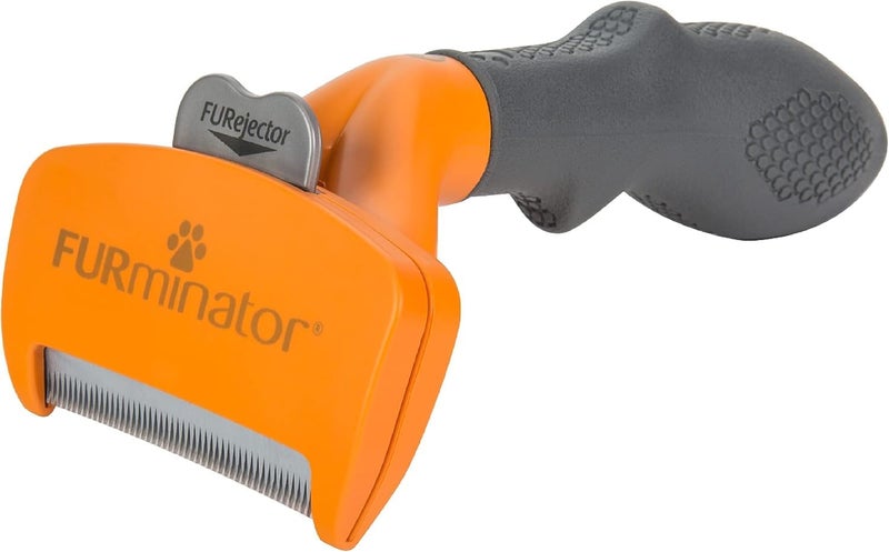 أداة FURminator لإزالة الشعر المتساقط من الطبقة السفلية للكلاب المتوسطة الحجم، ذات الشعر القصير، تقلل الشعر المتساقط من التساقط