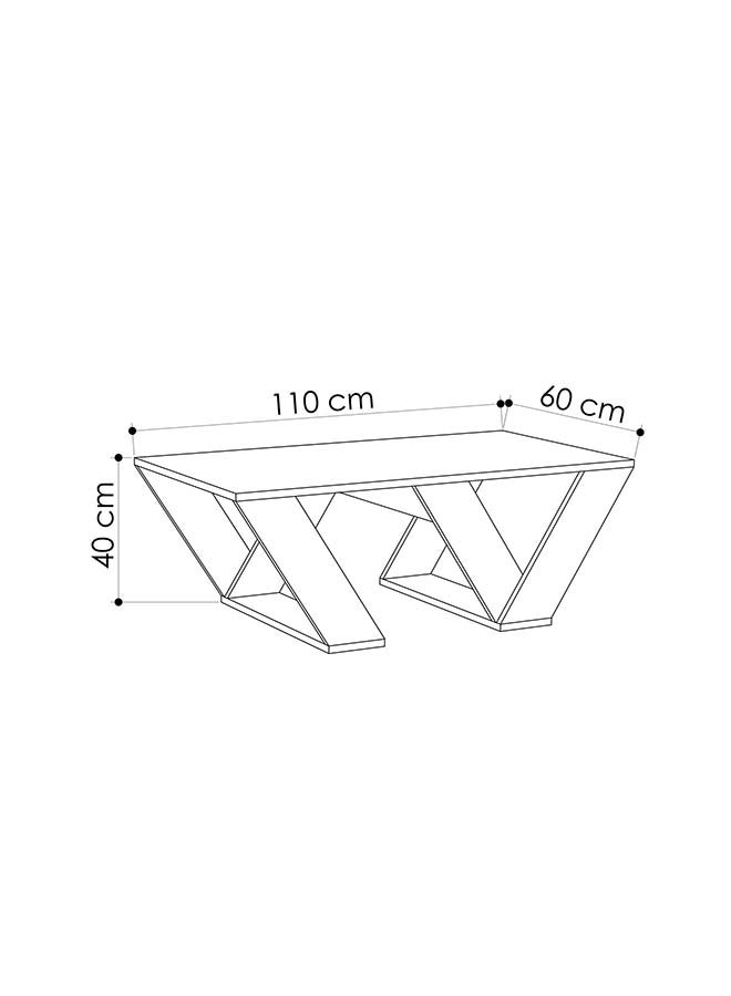 Mourah Home Pipra Modern Rectangle Coffee Table Centre Table For Living Room Office Industrial Sofa Table| For Small Spaces Living Room Bedroom|40X110X 60Cm | Oak  - Image 4