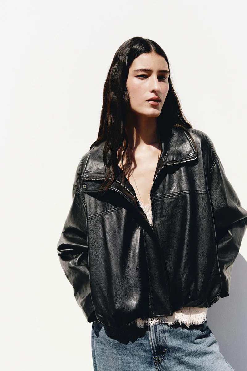 H&M  Oversized bubble-hem jacket for Women | Best Price UAE