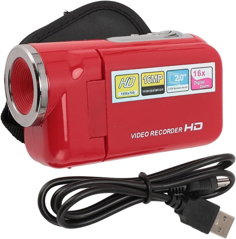 64 GB 1080P HD 16MP Digital Camcorder With 16X Zoom 2 Inch Screen Portable For Travel Weddings - Image 1