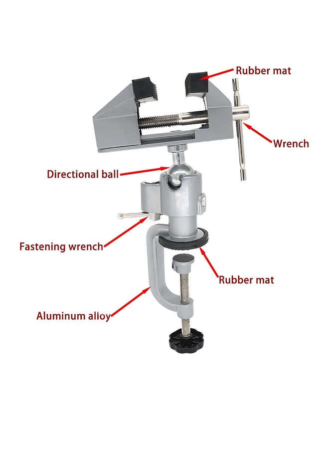 Bench vise table, Jewelry vise, Bench clamps, Swivel bench vise, Table swivel vise, 3 inch Swivel Universal Table Vise Tilts Rotate 360° Universal Work - Image 2