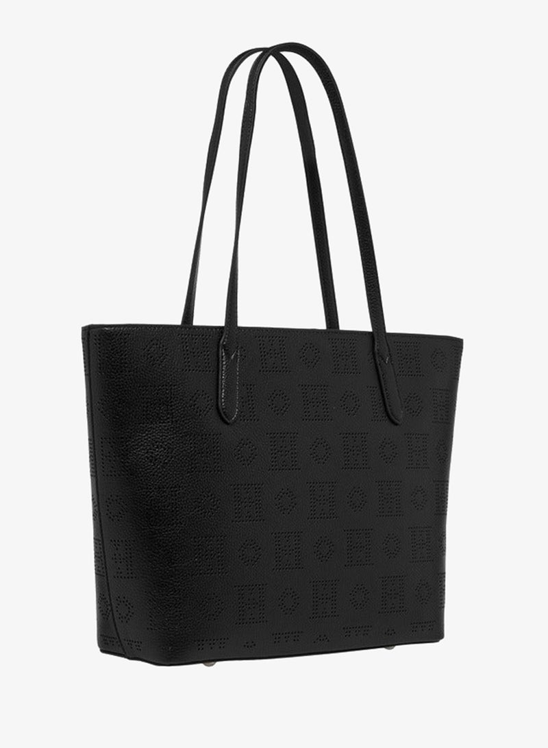 ELLE Laser Cut Tote Bag with Double Handle and Zip Closure - Image 4