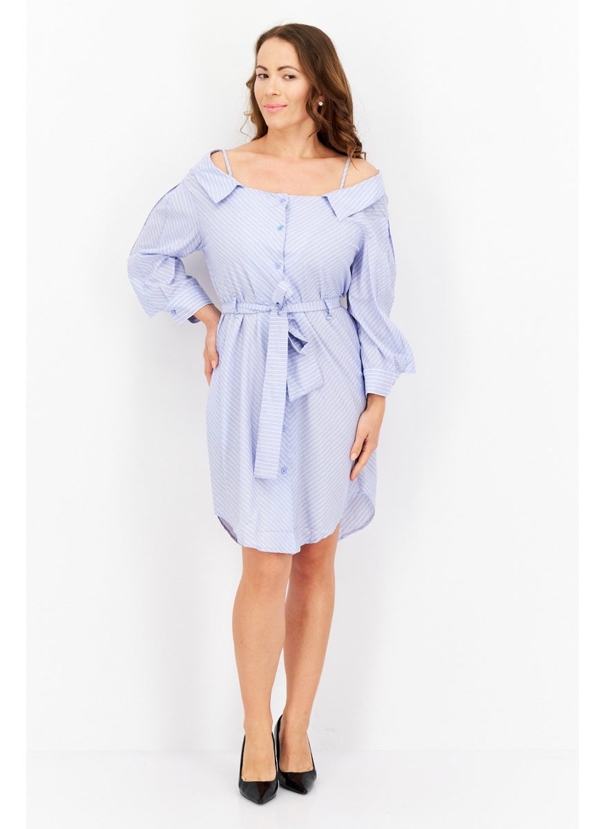 Women Striped Shirt Dress, Blue - pzsku/Z7DCF727916B99985F714Z/45/_/1737641634/0aeaae66-369c-40ec-91f5-29e25be7ed69