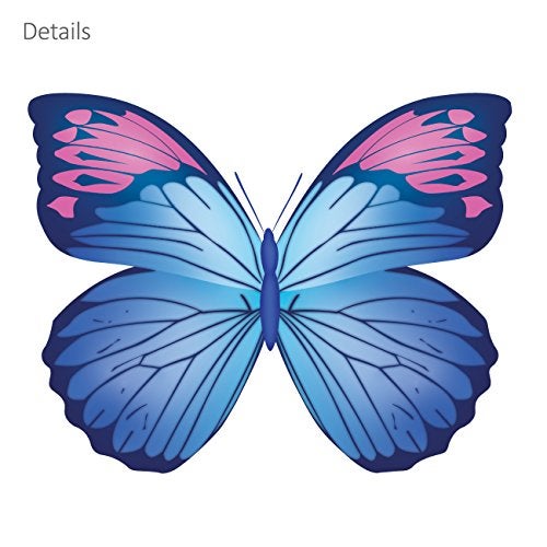 DECOWALL DS9-1302 30 Vibrant Butterflies Kids Wall Stickers Wall Decals Peel and Stick Removable Wall Stickers for Kids Nursery Bedroom Living Room d?cor - Image 4