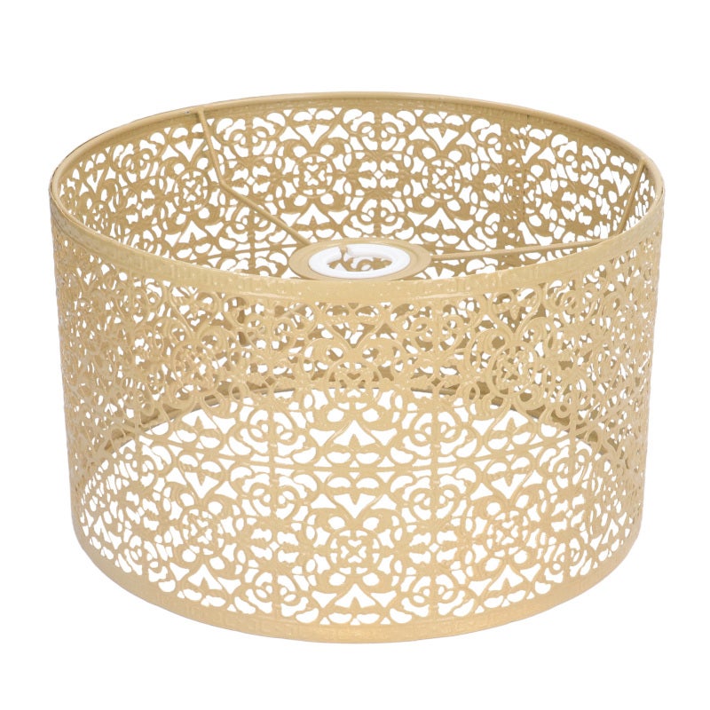 Hollow Out Lamp Shade: Gold Iron Material With Anticorrosive Coating - E27 E14 Universal Laser Cut Lamp Cover for Living Room Bedroom Balcony Home Decor Lighting - Image 1